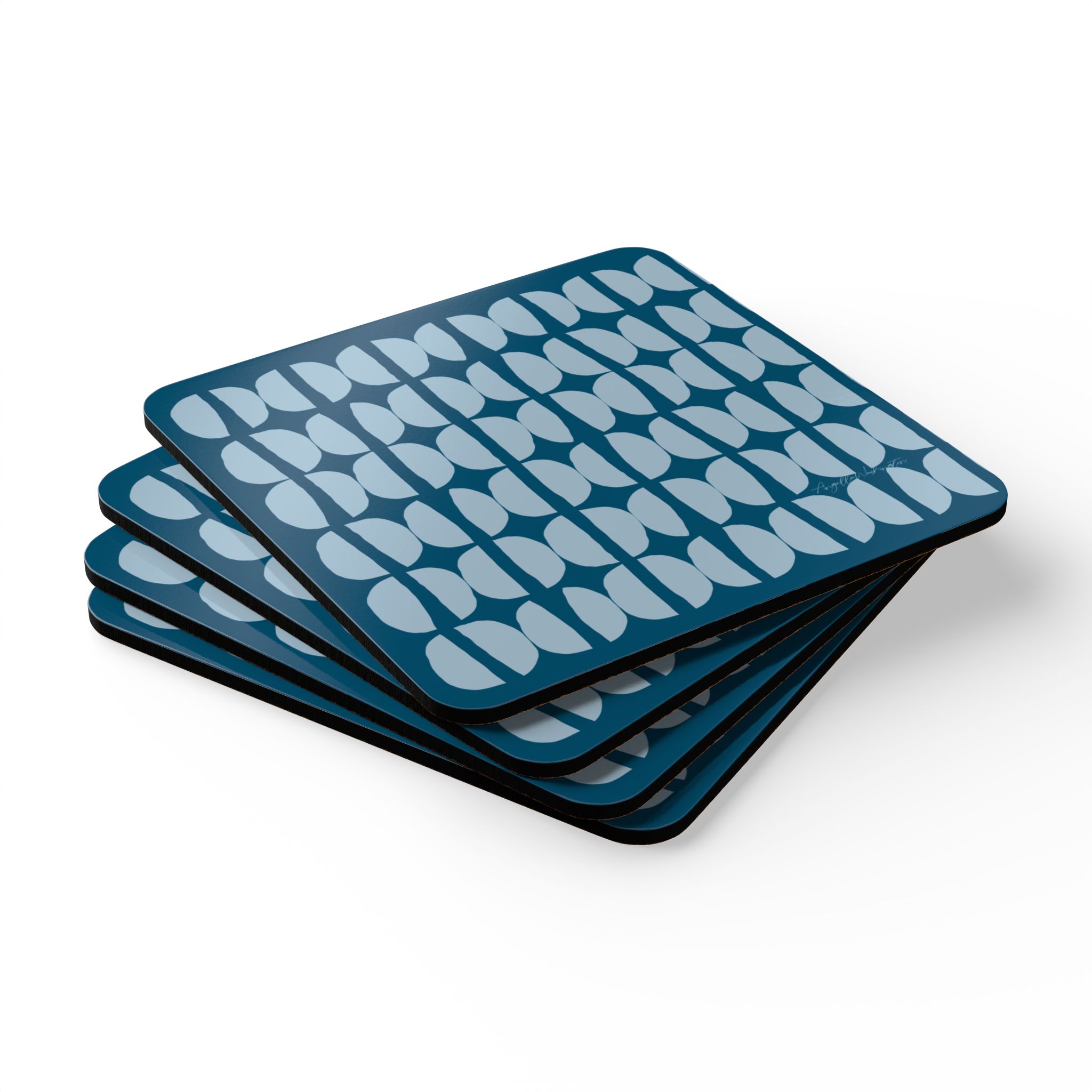 Cowrie collection coasters in sea and sky