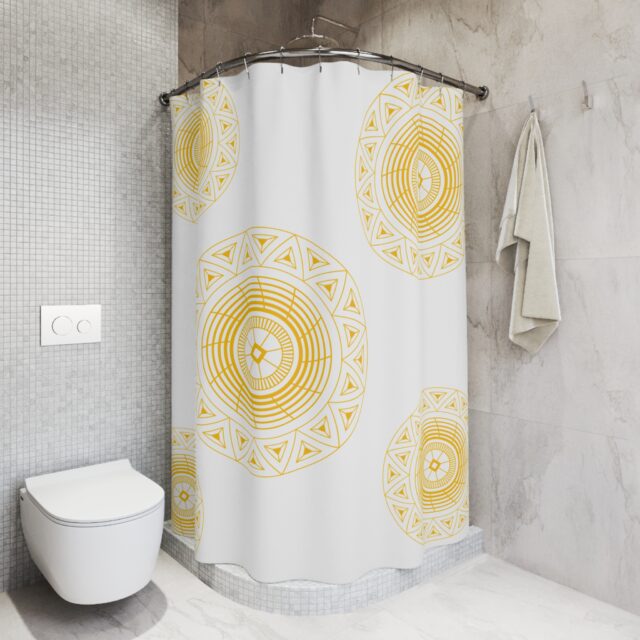 Anyanwu Shower Curtain in Snowdrift