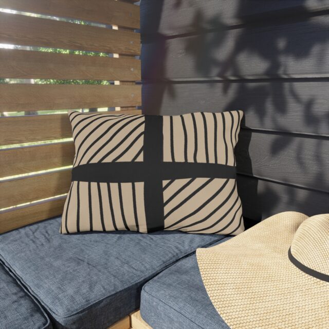 Saturday Morning Collection Outdoor Pillow - Latte