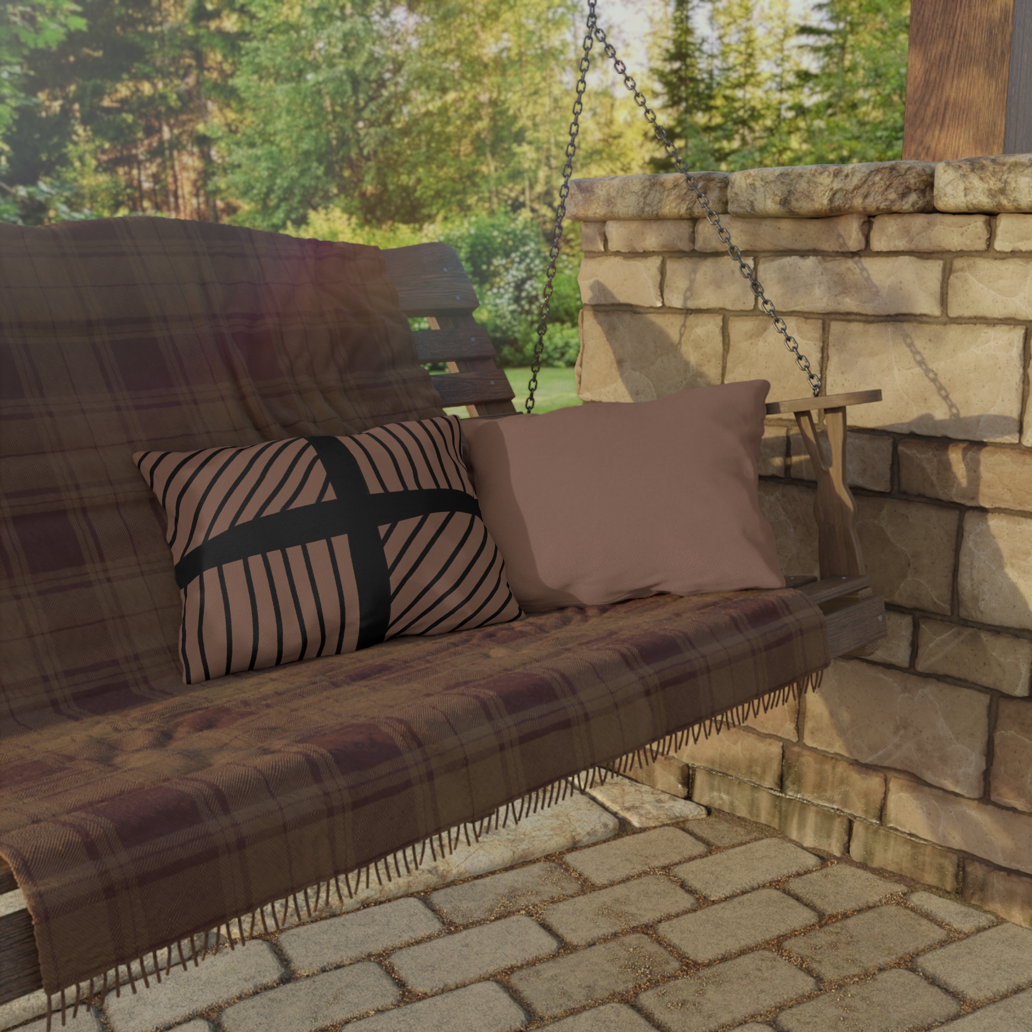 Saturday Morning Collection Outdoor Pillow - Mocha Mousse