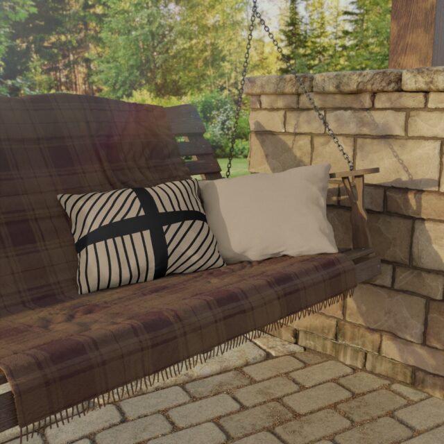 Saturday Morning Collection Outdoor Pillow - Latte