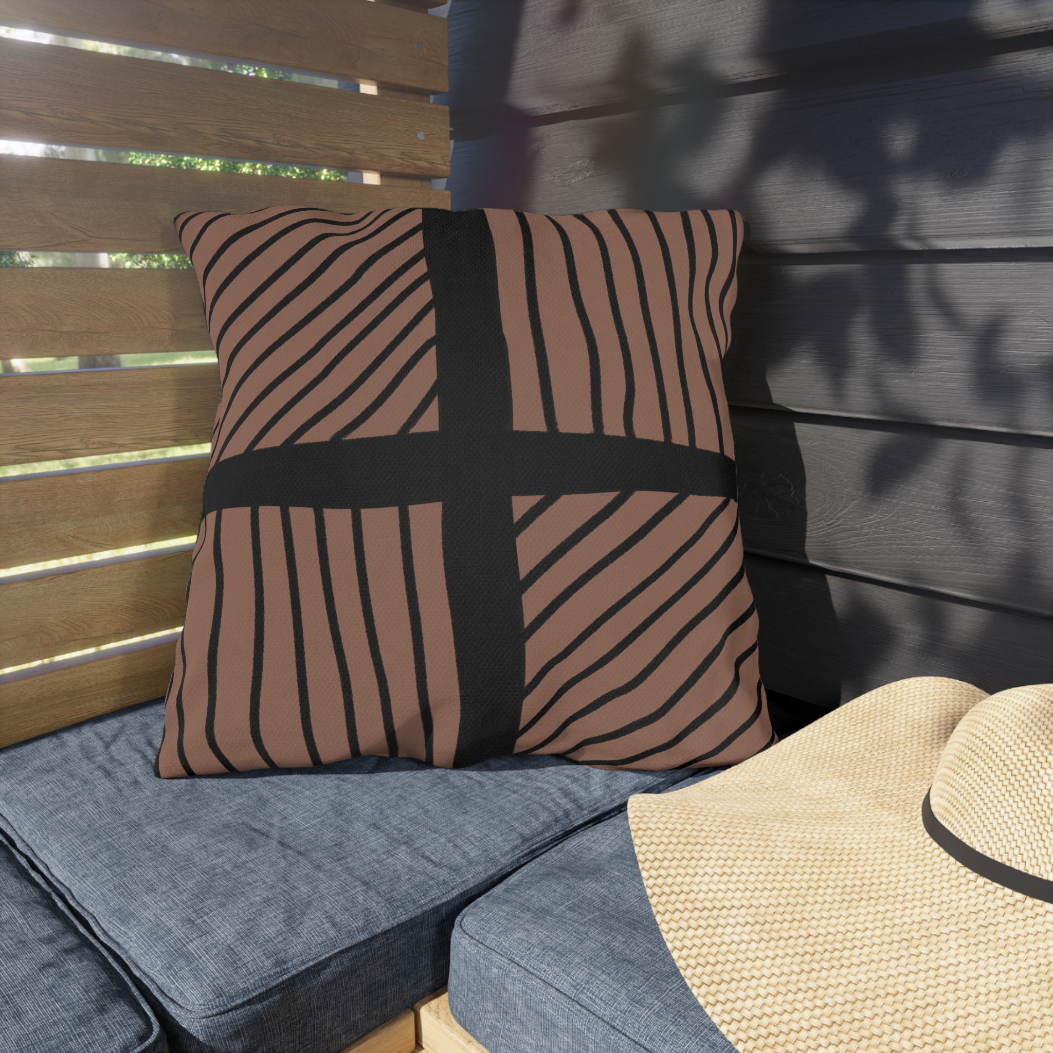Saturday Morning Collection Outdoor Pillow - Mocha Mousse